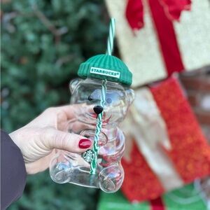 Starbucks Festive Bear Cup with Green Hat